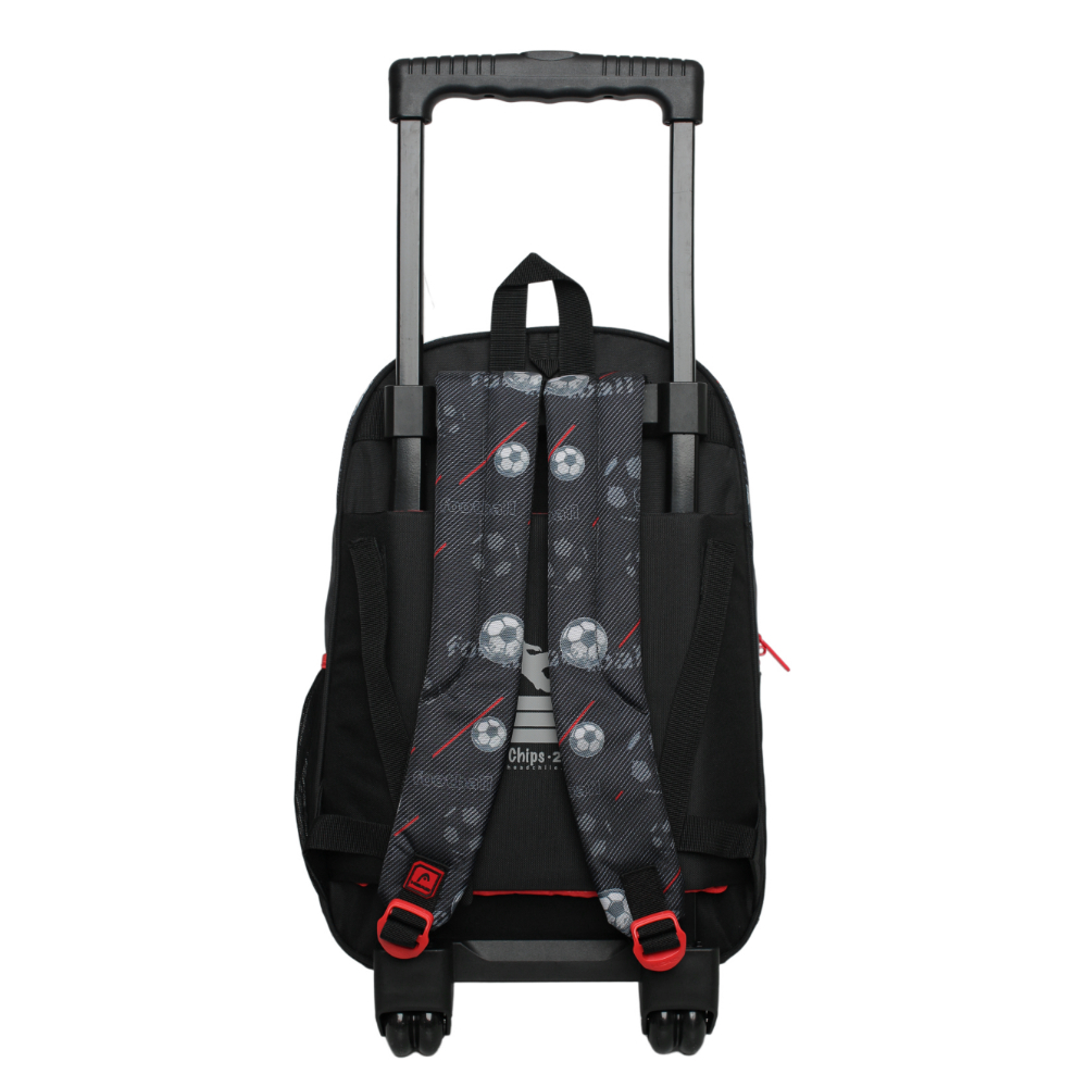MOCHILA RUEDAS INFANTIL CHIPS FUTBOL NEGRO HEAD - 5