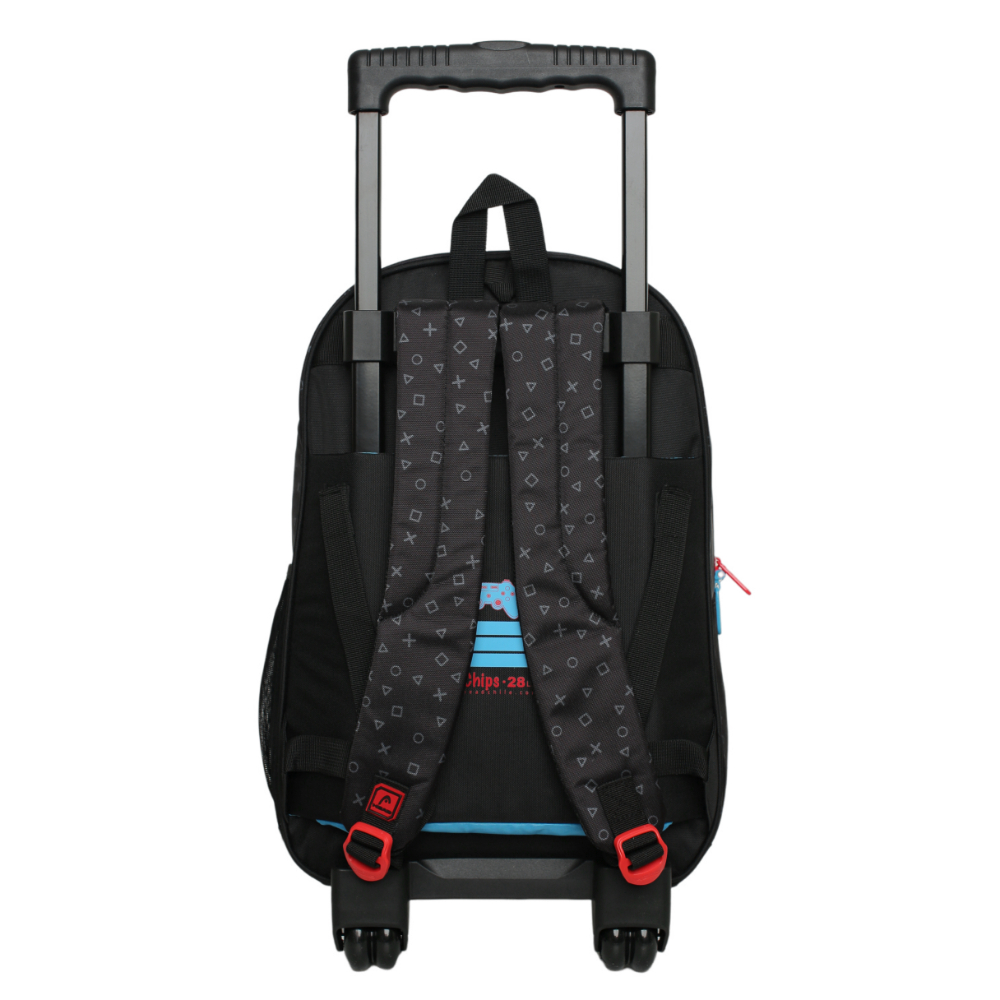 MOCHILA RUEDAS INFANTIL CHIPS JOYSTICK NEGRO HEAD - 5
