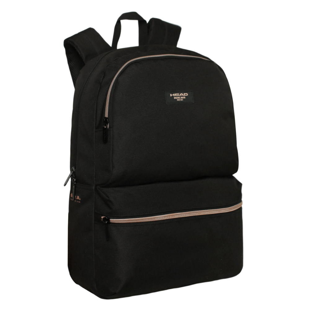 PACK ATOMICO ESCOLAR MUJER NEGRO ROSE GOLD HEAD - 2