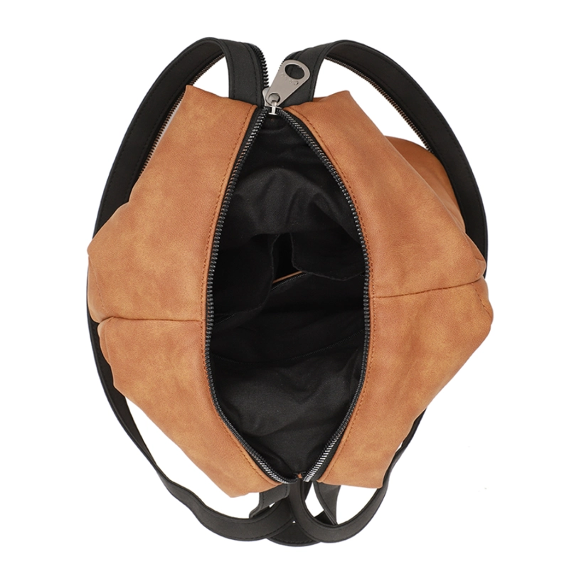MOCHILA Y CROSSBODY AMELIE PU CAMEL CALU - 3