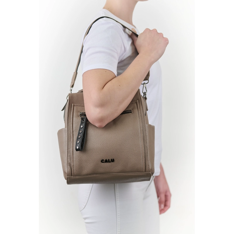 MOCHILA ELEANOR MEDIANA CAFE  CALU - 7