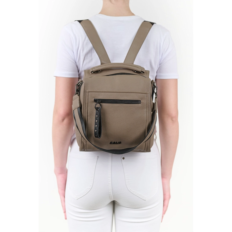 MOCHILA ELEANOR MEDIANA CAFE  CALU - 8