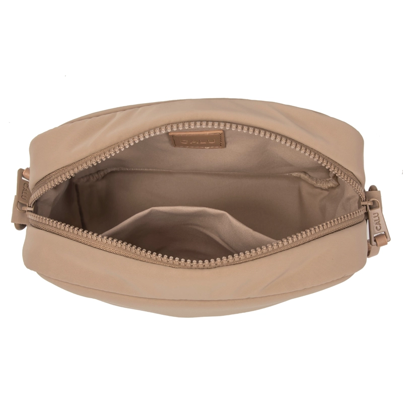 CARTERA BANDOLERA JOSEPHINE COMPACTA TAUPE CALU - 5