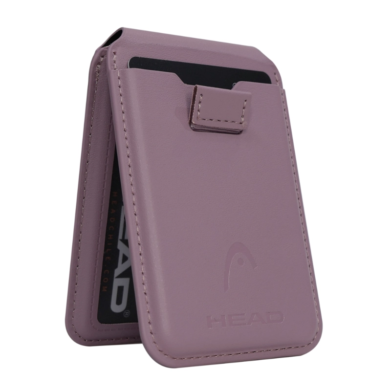 BILLETERA TARJETERO MAGNE TICO VANTAGE PREMIUM MALVA HEAD - 4