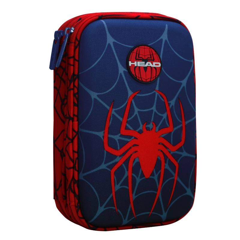 ESTUCHE INFANTIL NIÑO RIGIDO BOX ARAÑA ROJO  HEAD - 1
