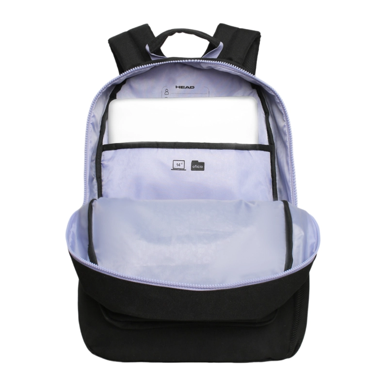 MOCHILA COMPACTA MUJER DIVA NEGRO LILA HEAD - 3