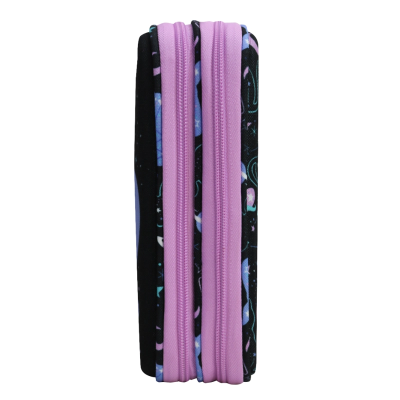 ESTUCHE INFANTIL NIÑA RIGIDO BOX SPACE CAT NEGRO HEAD - 6
