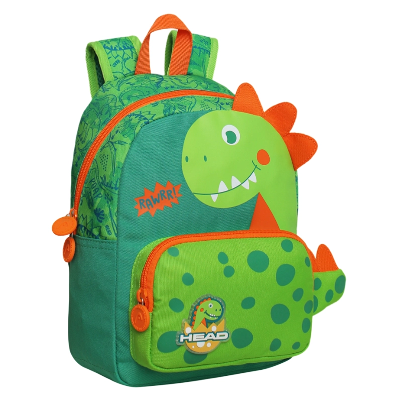 MOCHILA INFANTIL NIÑO POP CUTE DINO VERDE HEAD - 1