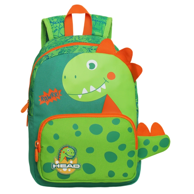 MOCHILA INFANTIL NIÑO POP CUTE DINO VERDE HEAD - 2