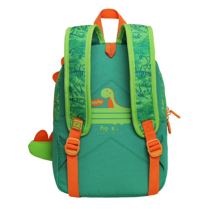 MOCHILA INFANTIL NIÑO POP CUTE DINO VERDE HEAD - 5