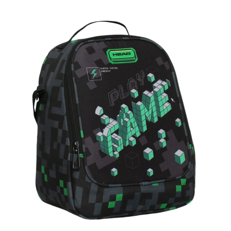 LONCHERA HOMBRE GREY PIXELES NEGRO HEAD - 1