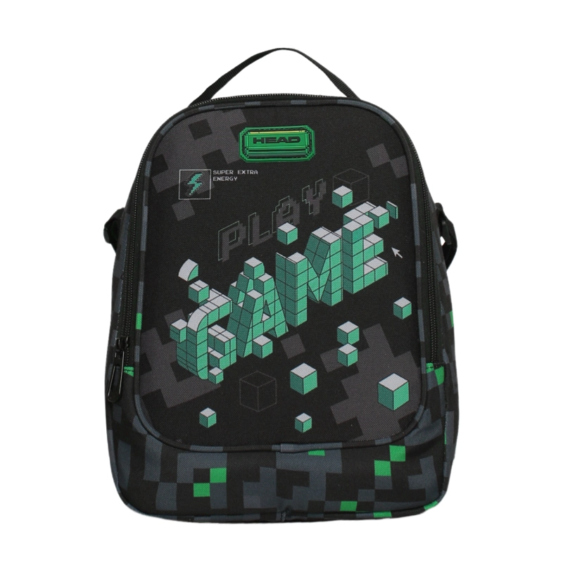 LONCHERA HOMBRE GREY PIXELES NEGRO HEAD - 2
