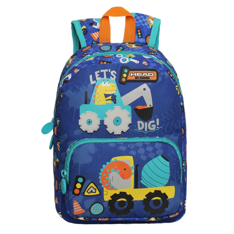 MOCHILA INFANTIL NIÑO POP DINO CONSTRUCTOR AZUL HEAD - 2