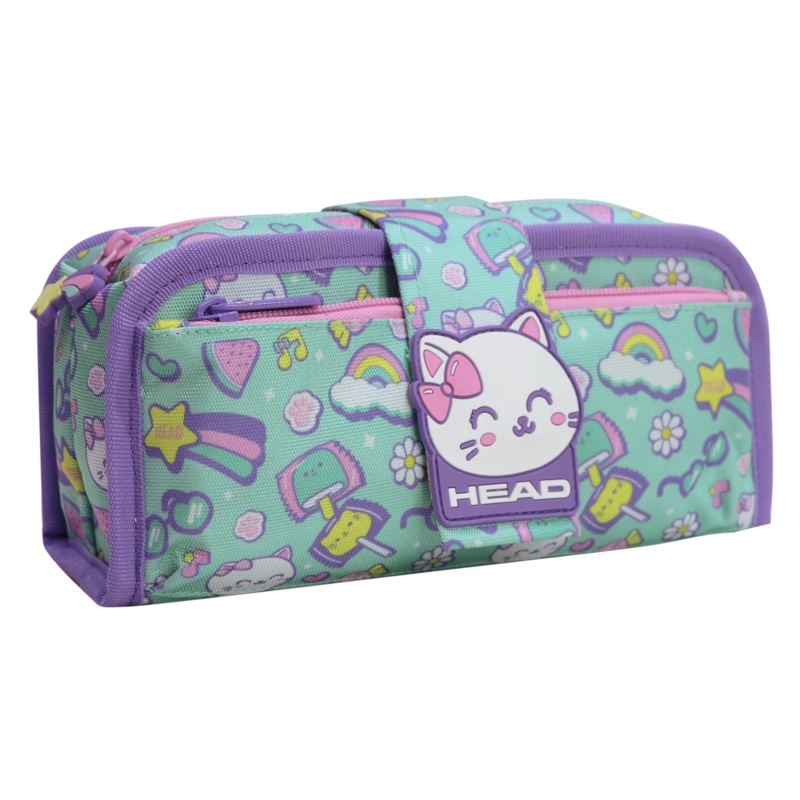 ESTUCHE INFANTIL NIÑA CHERRY CAT PRINT MENTA HEAD - 1