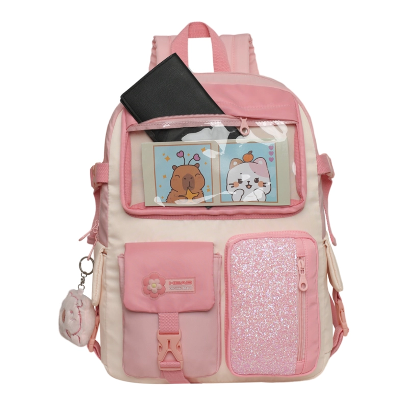 MOCHILA MUJER KAWAII FUSION BLOCK PINK HEAD - 2