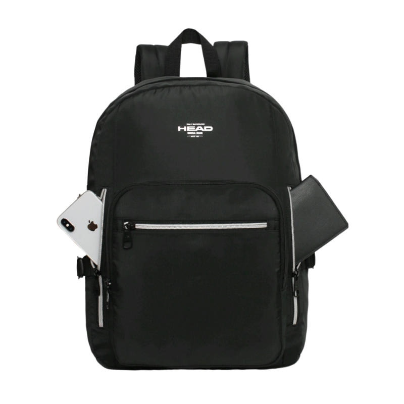 MOCHILA MUJER NOTEBOOK KONA NEGRO SILVER HEAD - 2