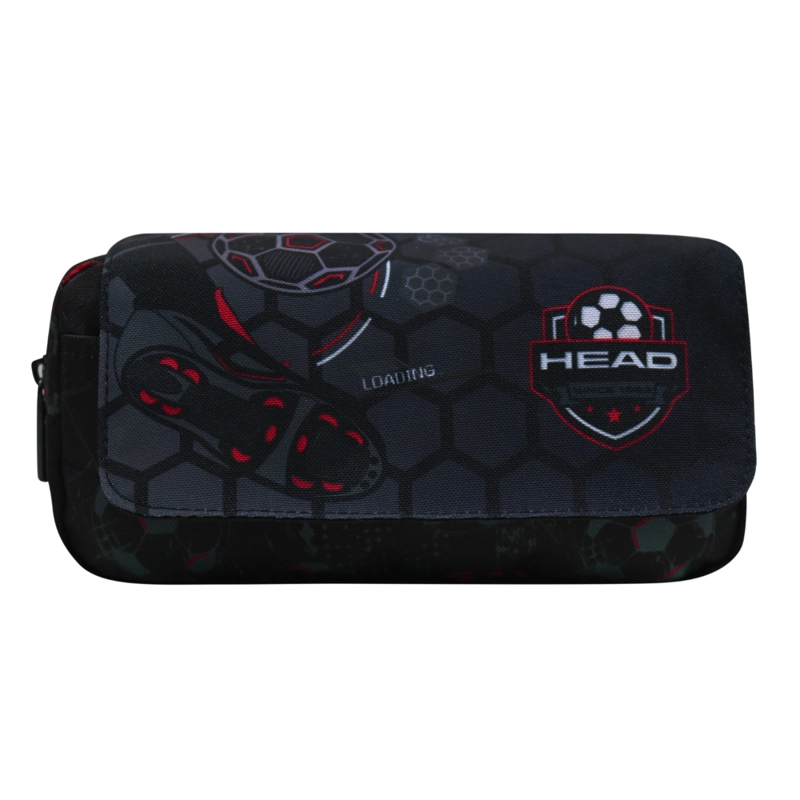 ESTUCHE INFANTIL NIÑO ERASER FUTBOL NEGRO HEAD - 2