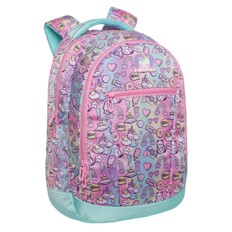 PACK TOP ESCOLAR MUJER (X4) FADED MULTICOLOR HEAD - 2
