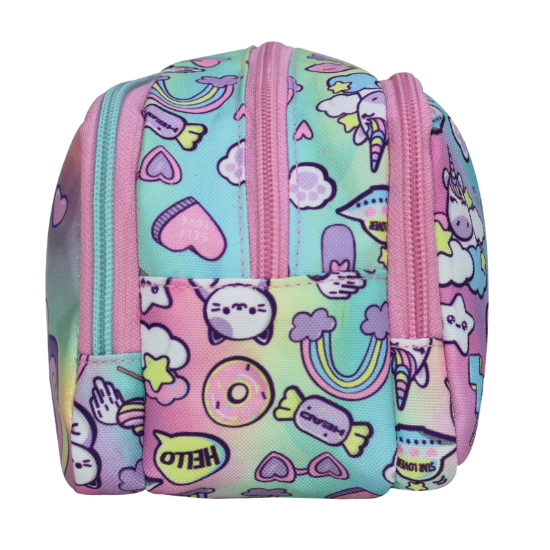 ESTUCHE INFANTIL NIÑA ATOS CAT FADED MULTICOLOR HEAD - 7
