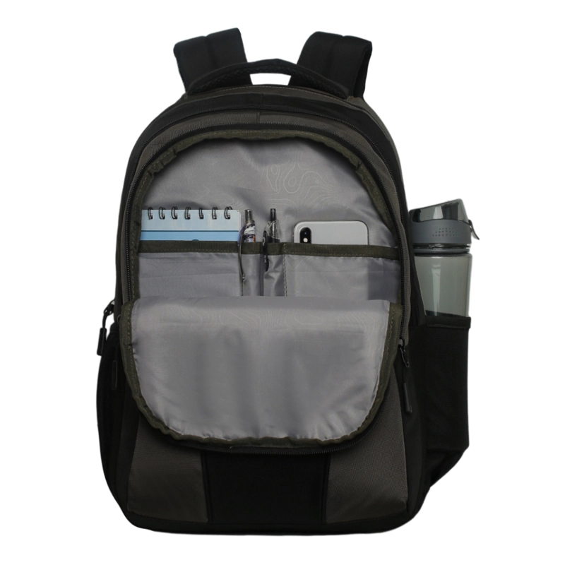 MOCHILA NOTEBOOK CAMRY VERDE MILITAR NEGRO HEAD - 3