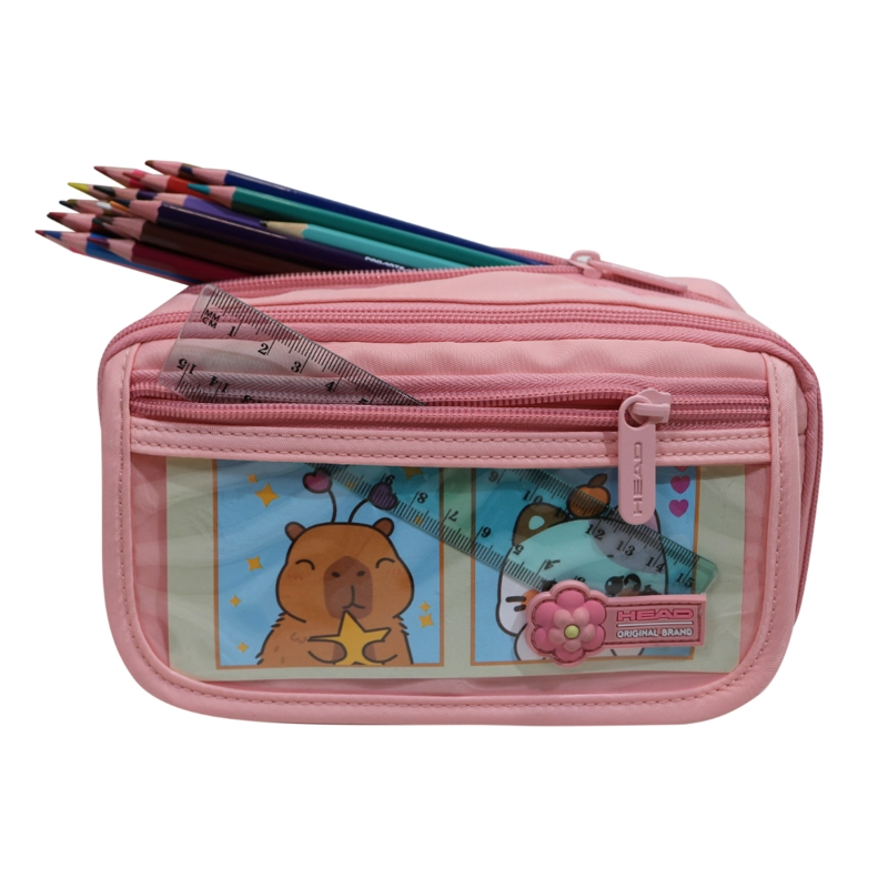 ESTUCHE MUJER PENCIL KAWAIIBLOCK PINK HEAD - 3