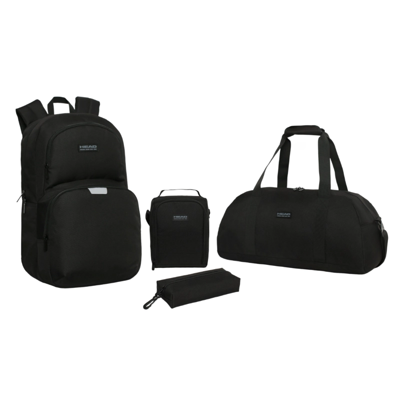 PACK ATOMIK ESCOLAR (X4) NIÑO PLATA NEGRO HEAD - 1