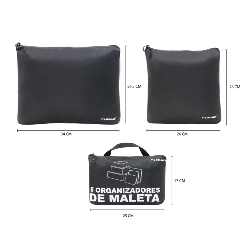 ORGANIZADOR MALETA GATE NEGRO HEAD - 6