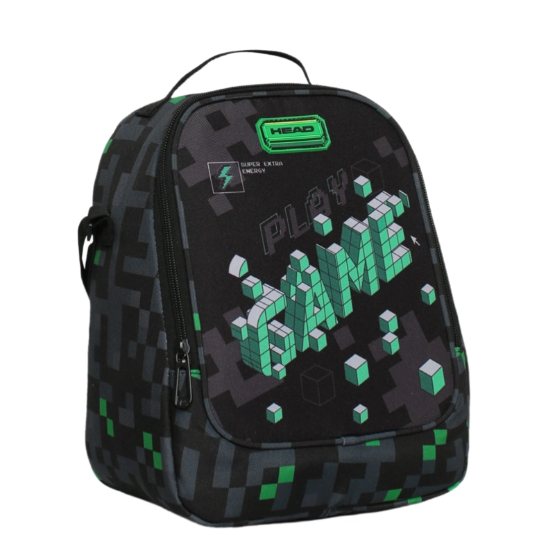 LONCHERA HOMBRE GREY PIXELES NEGRO HEAD - 1
