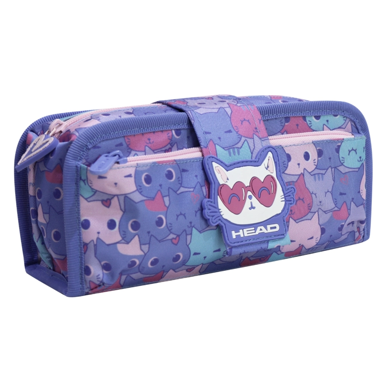 ESTUCHE INFANTIL NIÑA CHERRY GATO LILA HEAD - 1