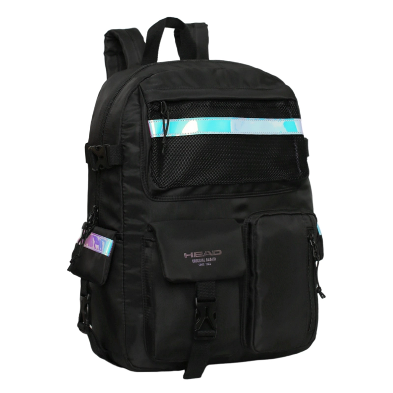 MOCHILA MUJER KAWAII ESCALADE HOLOGRAFICA NEGRO HEAD - 1