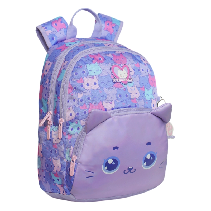 MOCHILA INFANTIL NIÑA GUM MEOW LILA HEAD - 1