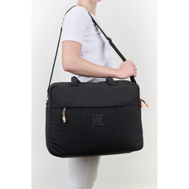 BOLSO DE VIAJE BEATRICE ACOLCHADO NEGRO CALU - 7