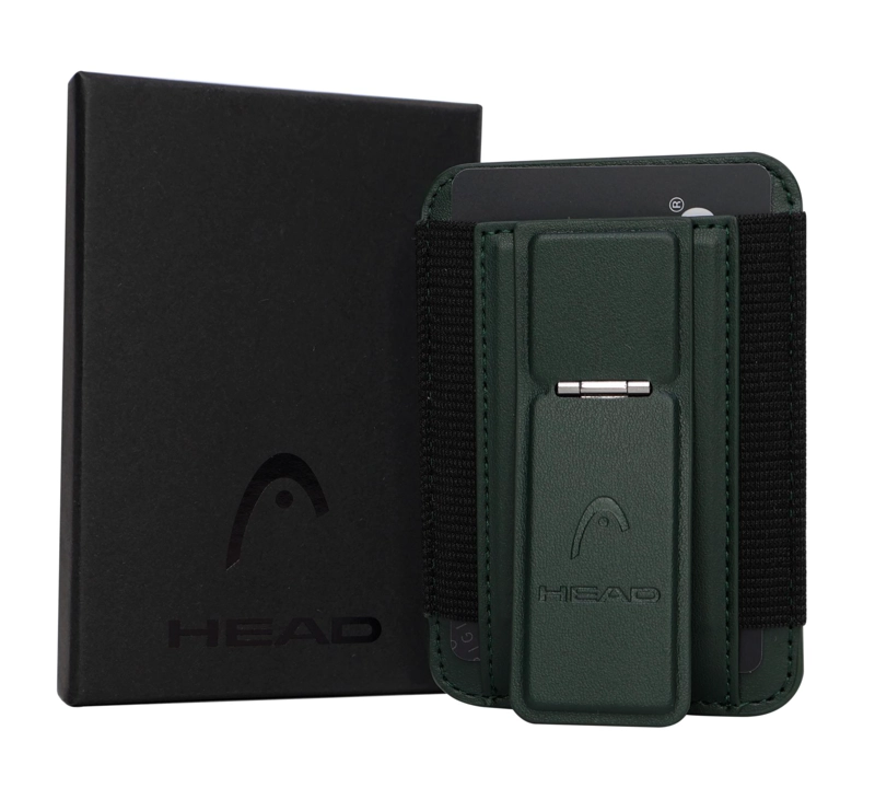 BILLETERA TARJETERO ELASTICO MAGNE TICO BOXTER VERDE HEAD - 1