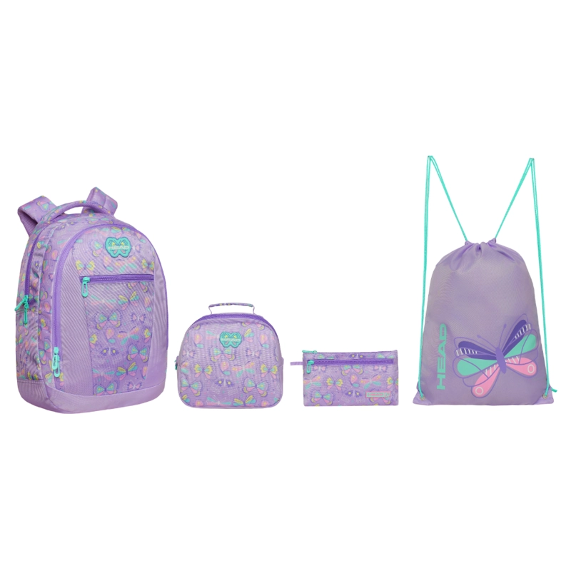 PACK TOP ESCOLAR MUJER MARIPOSA LILA HEAD - 1
