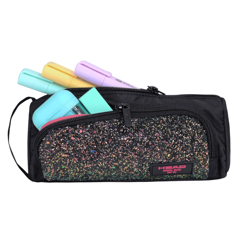 ESTUCHE MUJER NEW YARIS GLITTER NEGRO HEAD - 3
