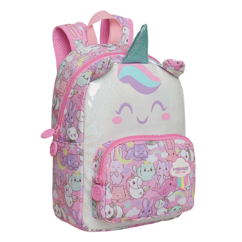 MOCHILA INFANTIL NIÑA POP UNICORNIO ROSADO HEAD - 1