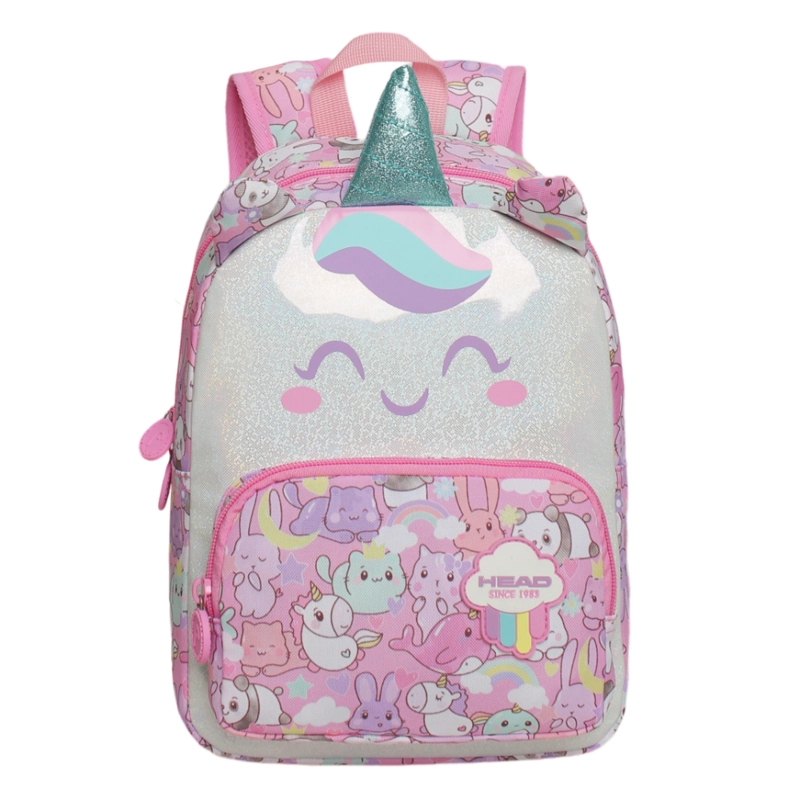 MOCHILA INFANTIL NIÑA POP UNICORNIO ROSADO HEAD - 2