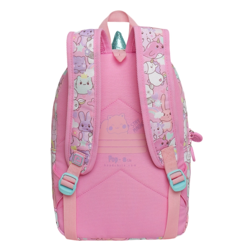 MOCHILA INFANTIL NIÑA POP UNICORNIO ROSADO HEAD - 5