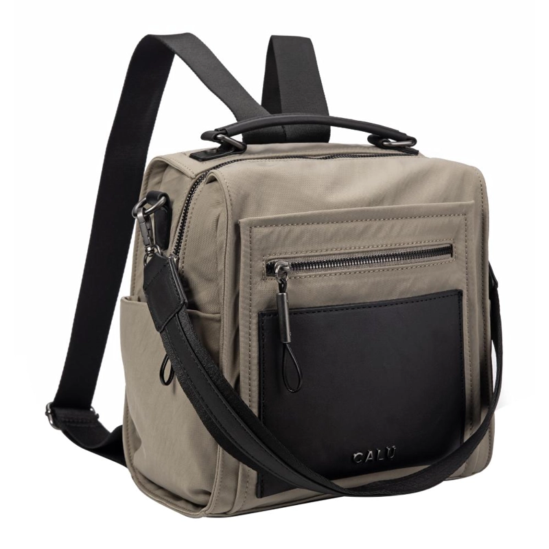 MOCHILA DOBLE USO ELEANOR BEIGE CALU - 1