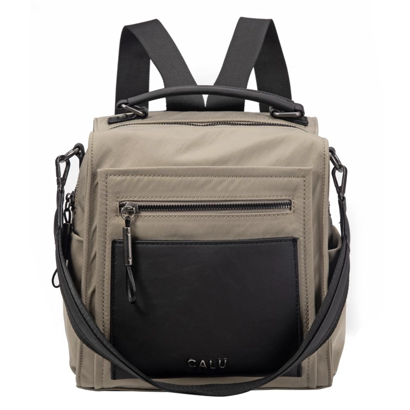 MOCHILA DOBLE USO ELEANOR BEIGE CALU - 2