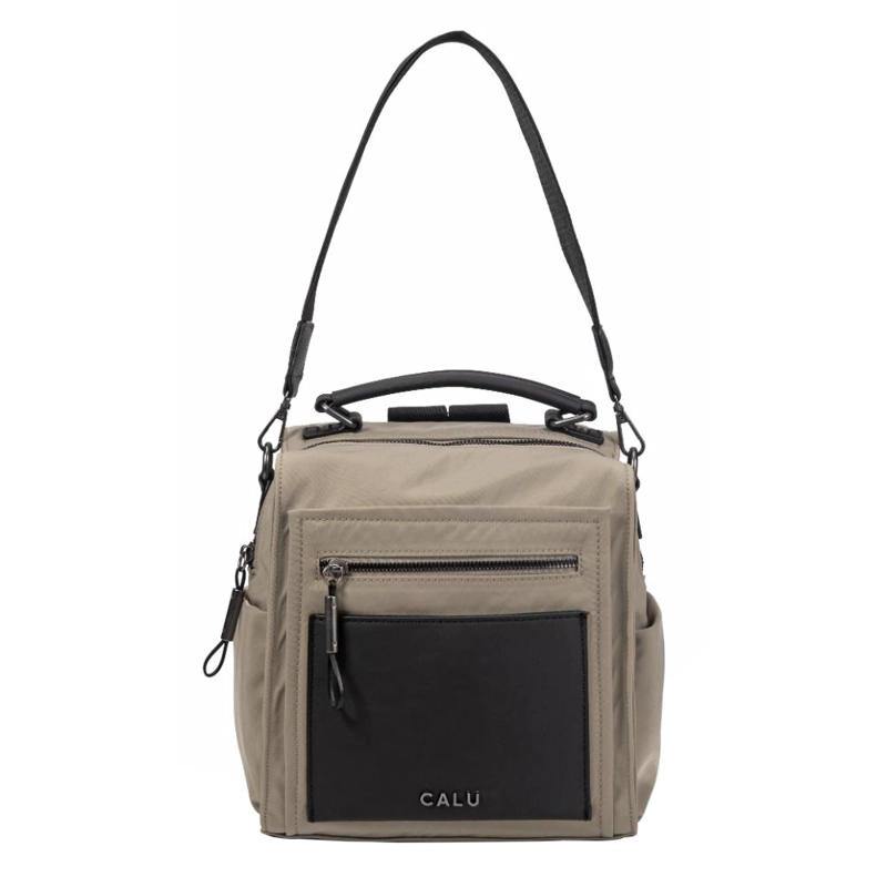 MOCHILA DOBLE USO ELEANOR BEIGE CALU - 3