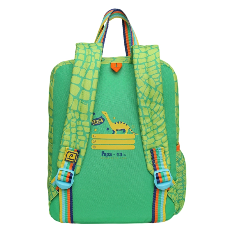 MOCHILA INFANTIL NIÑO PEPA DINO VOLCAN VERDE HEAD - 5