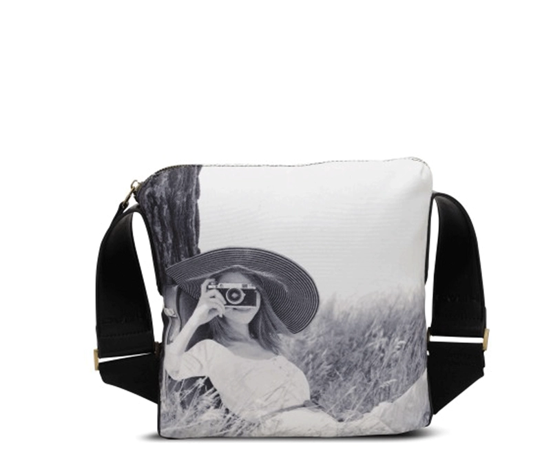 CARTERA BOLSO REFLEX BLANCO NEGRO HEAD - 1