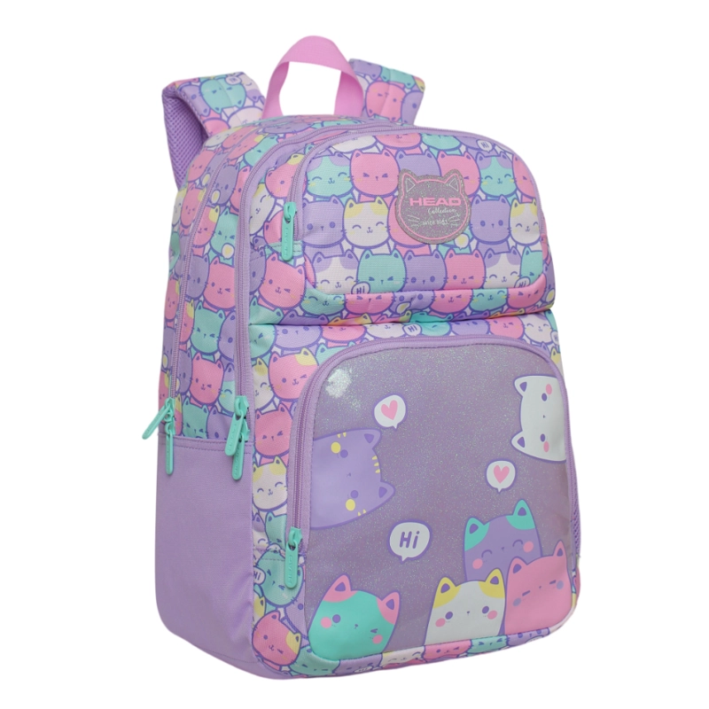 MOCHILA INFANTIL NIÑA FANTASY NEW GATOS PASTEL HEAD - 1