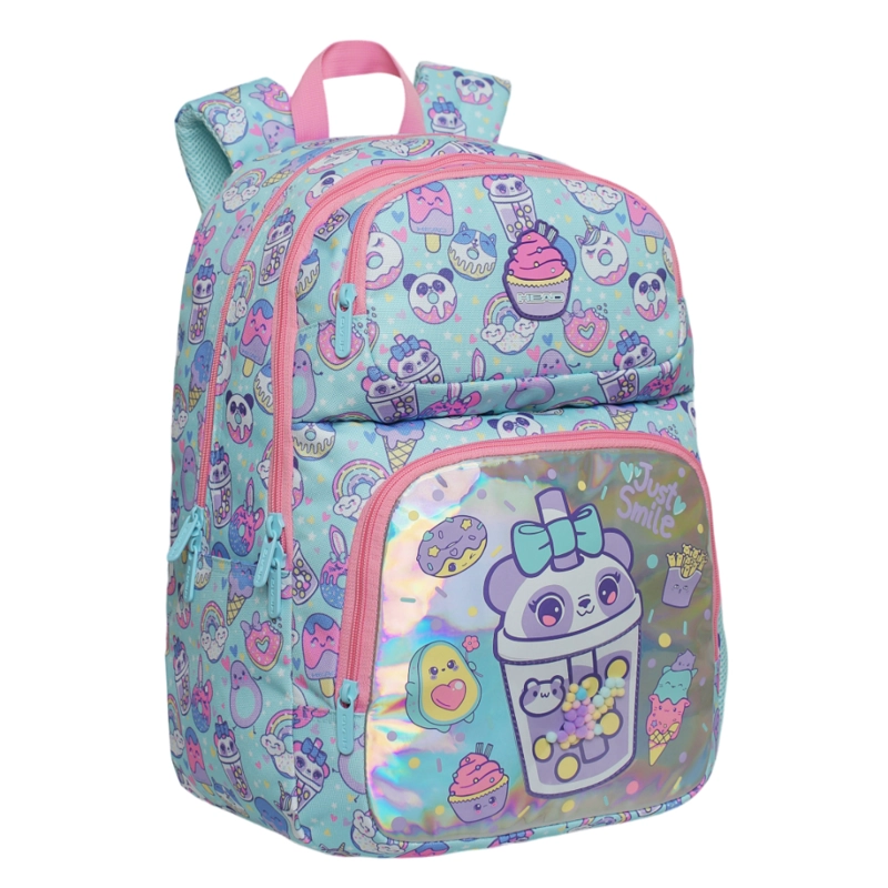 MOCHILA INFANTIL NIÑA FANTASY SWEET CANDY MENTA HEAD - 1