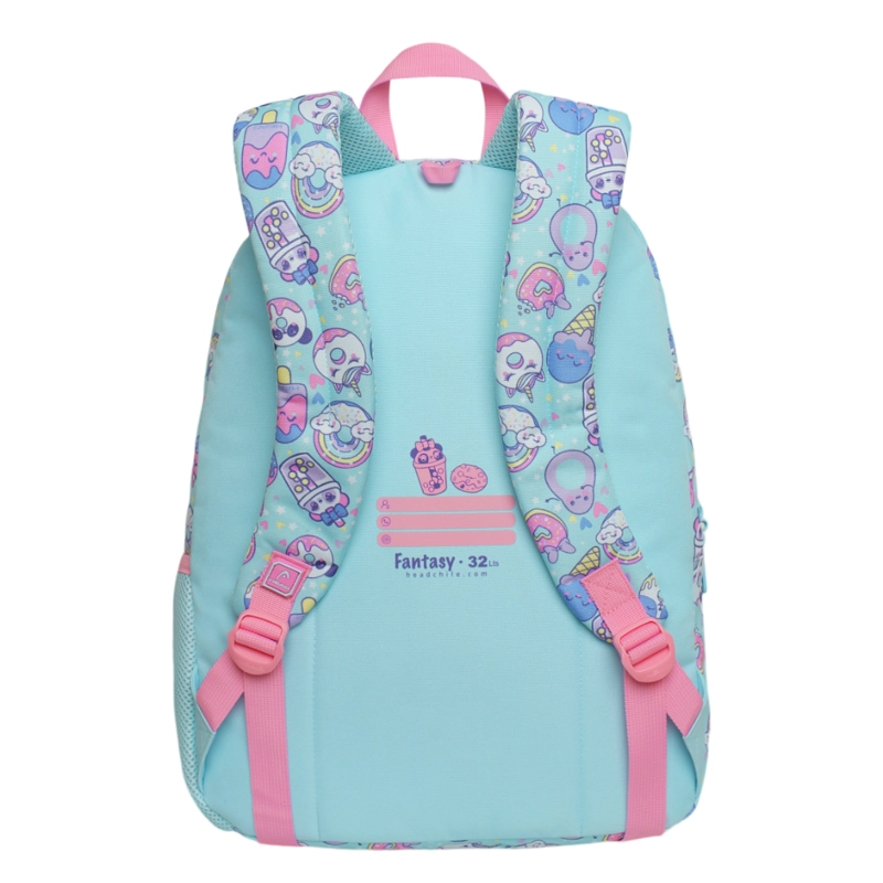 MOCHILA INFANTIL NIÑA FANTASY SWEET CANDY MENTA HEAD - 5