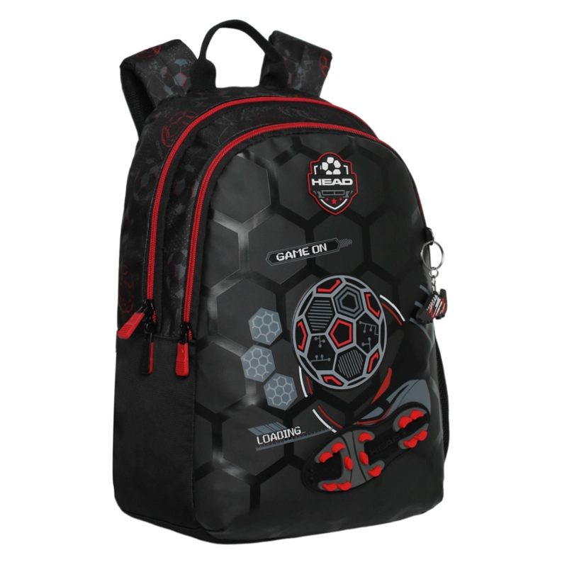 MOCHILA INFANTIL NIÑO BIONICA FUTBOL NEGRO HEAD - 1