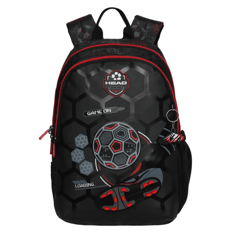 MOCHILA INFANTIL NIÑO BIONICA FUTBOL NEGRO HEAD - 2