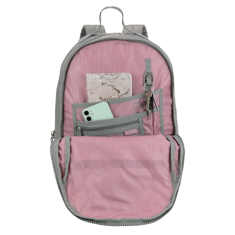 MOCHILA MUJER PORTA NOTEBOOK NEW CLOUD GRIS HEAD - 4