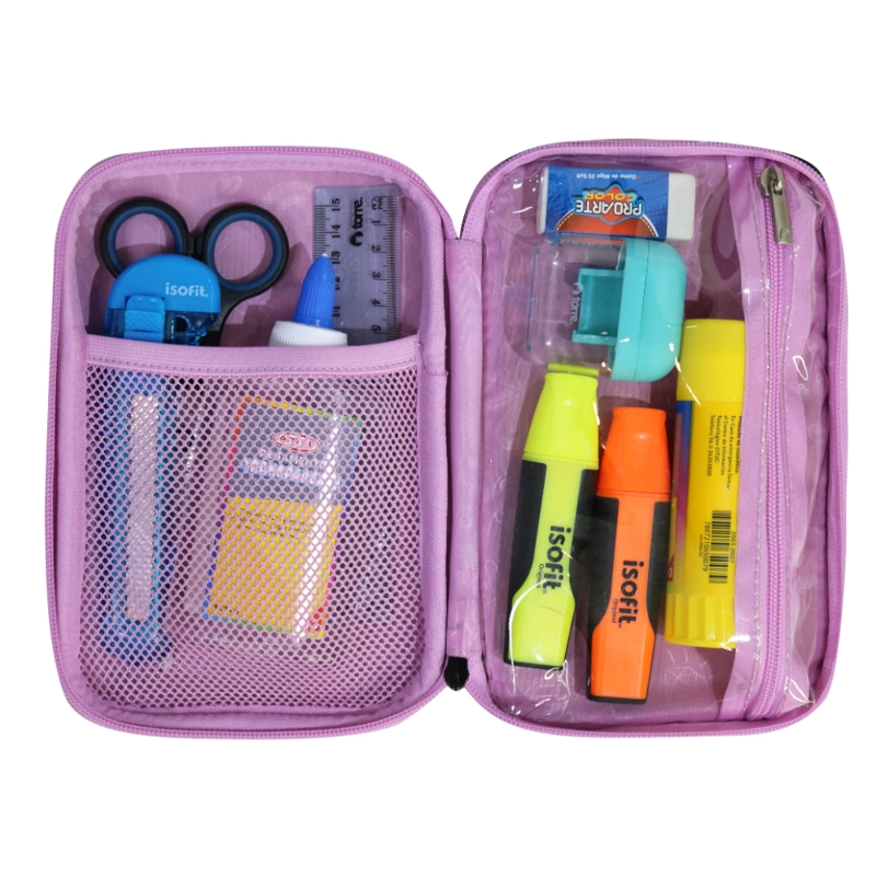 ESTUCHE INFANTIL NIÑA RIGIDO BOX SPACE CAT NEGRO HEAD - 4